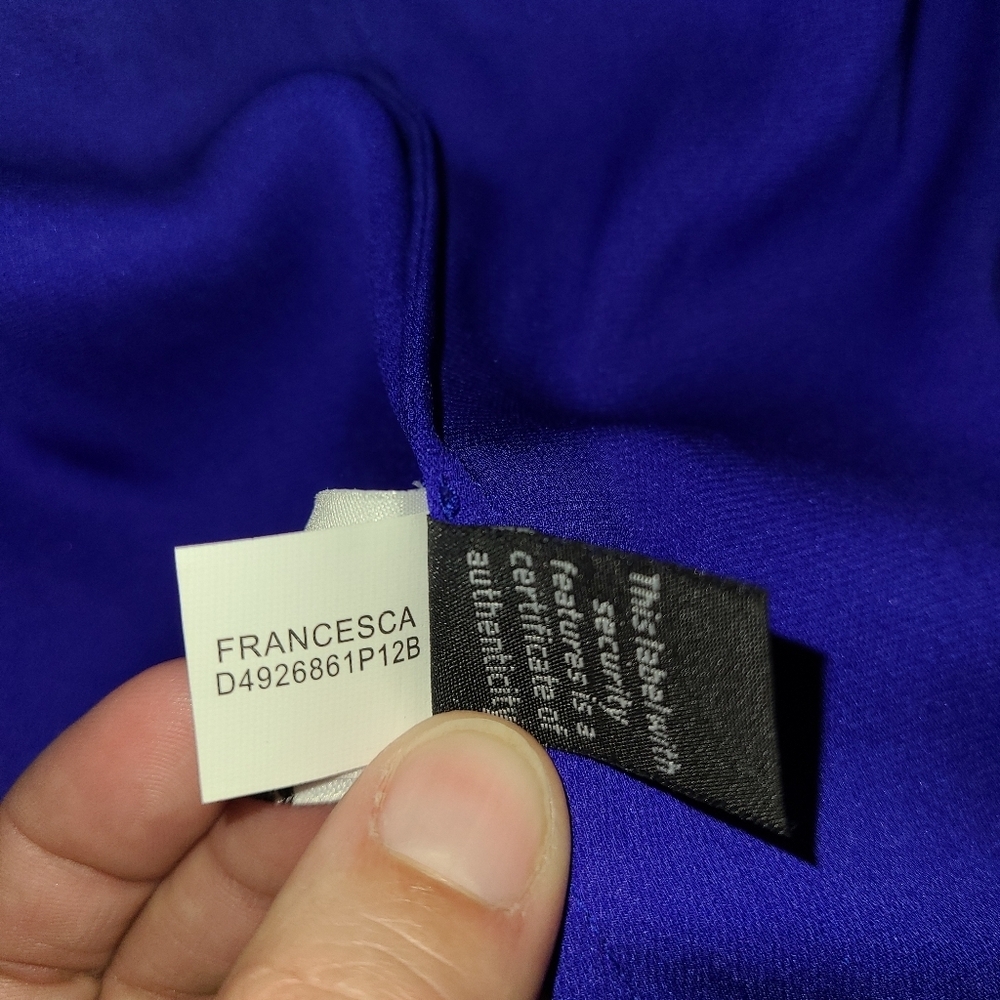 Diane Von Furstenberg royal blue long sleeve silk lycra midi dress 8 FRANCESCA - Picture 8 of 16